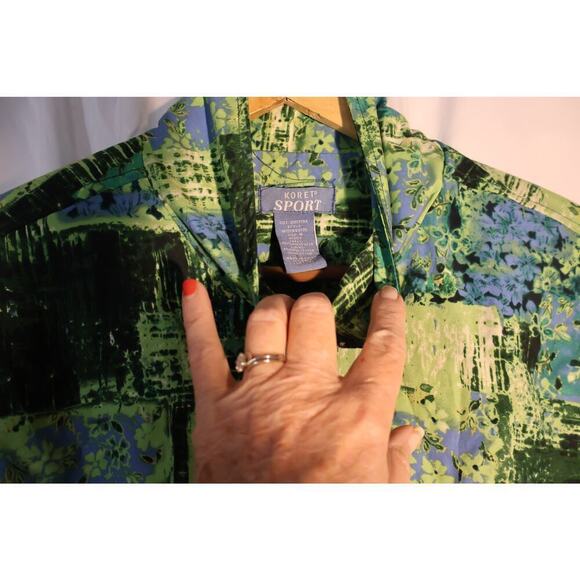 Koret Sport Windbreaker, Misses size Medium, Green Graphic Design, Medium Women - Picture 3 of 9